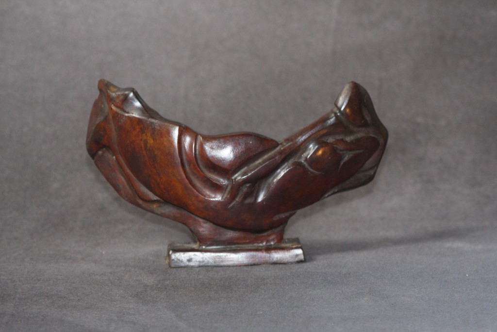 Sculpture bas relief bronze"Alanguis"/Valia