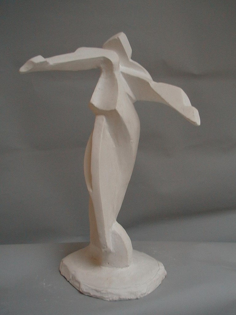 Sculpture plâtre "le don"/Valia