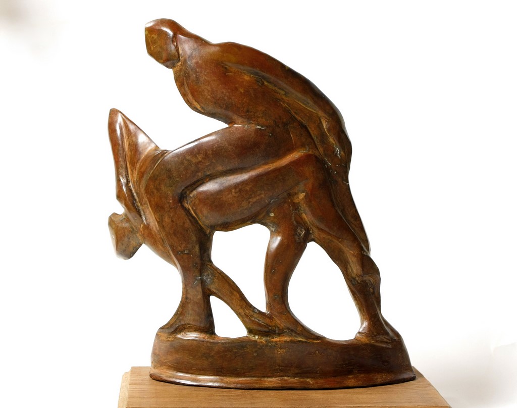 Sculpture bronze"Vogue le désir"/Valia